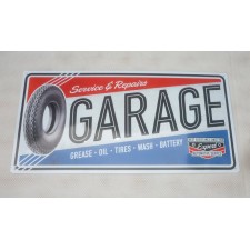 RETRO WORKSHOP PLATE (ALUM.) - GARAGE (25X50CM)